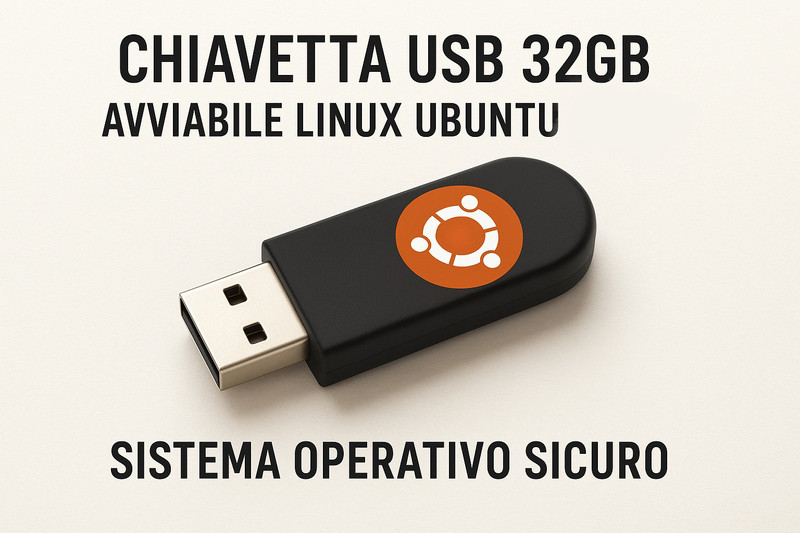 32gb Linux Bootable USB Flash Drive Ubuntu 25.04 Secure Operating System