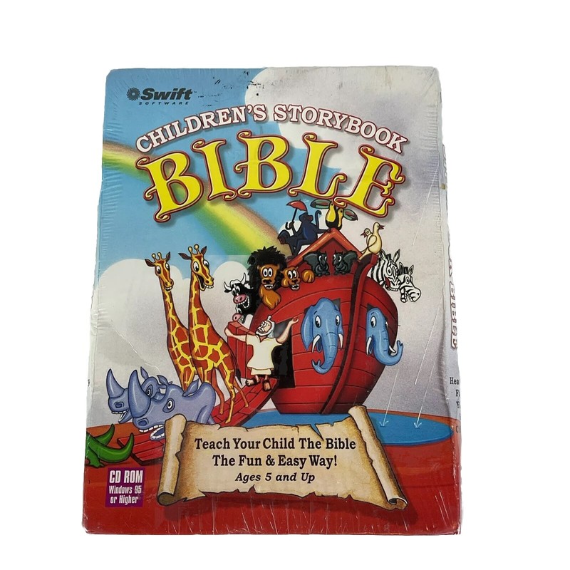 RARE – CHILDREN’S STORY BOOK BIBLE CD ROM COSMI 2000 SWIFT JEWEL SJ051501G USA