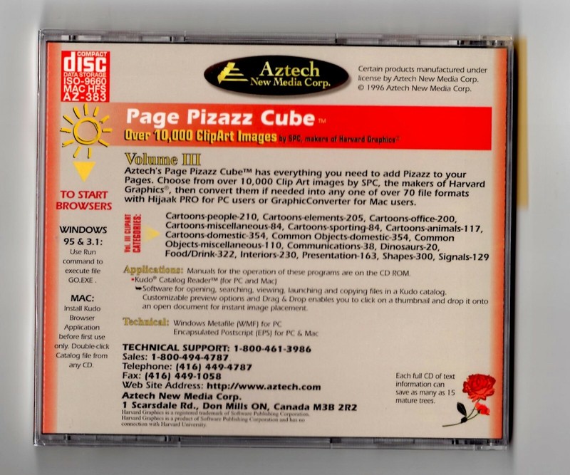 PAGE PIZAZZ CUBE VOLUME 3 PC WINDOWS 95/3.1/MAC gallery