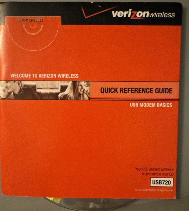 Verizon Wireless VZAccess Manager Software & User's Guide for USB720 Modem gallery