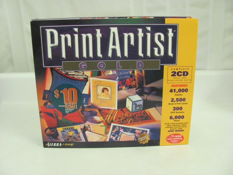 Print Artist Gold Edition PC MAC CD Windows 95 & Macintosh New Sealed