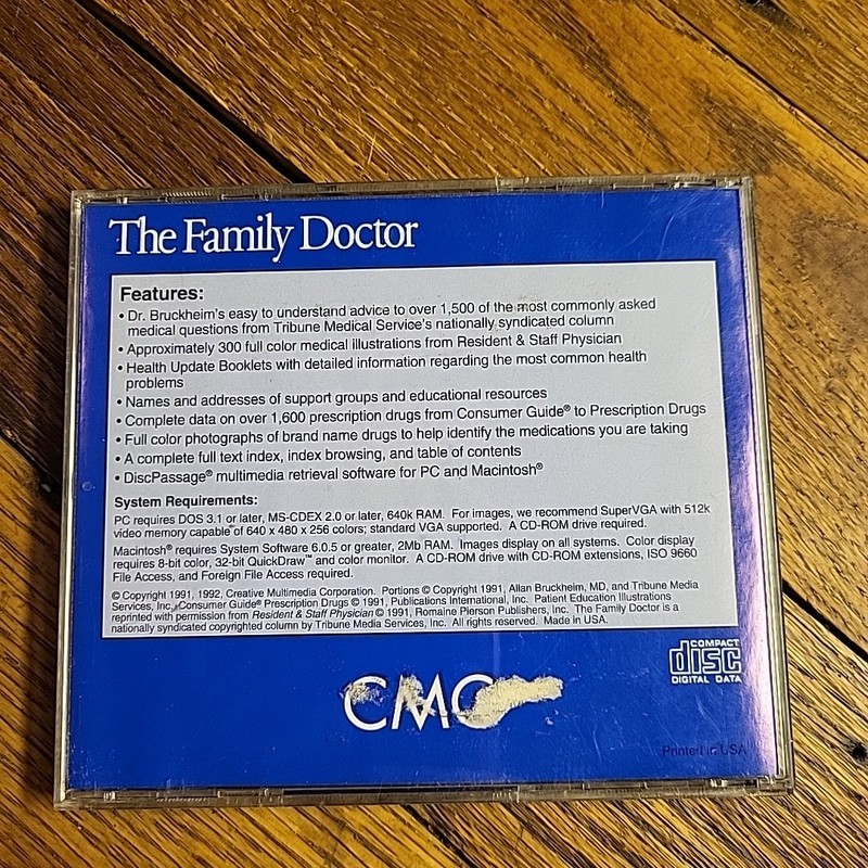 The Family Doctor - Authored and edited by Allan Bruckheim, M.D. PC 1992 DOS MAC gallery