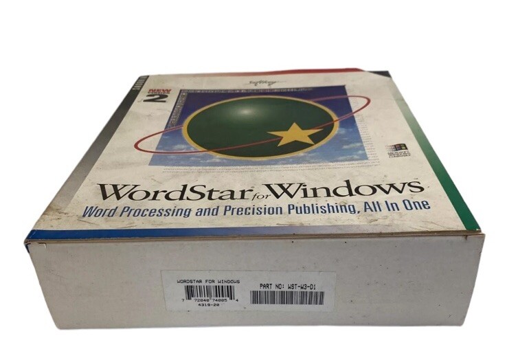 NEW SEALED WordStar For Windows Version 2 Windows 3.1 / 95 Big Box PC Word #2 gallery