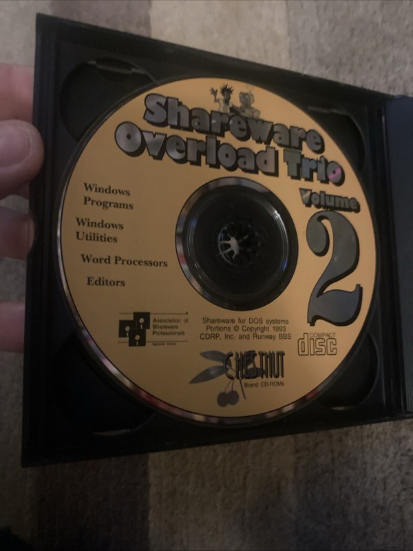 Shareware Overload Trio: Over 1.5 Gigabytes Of Software 1993 CDRP 3 Disc Set gallery