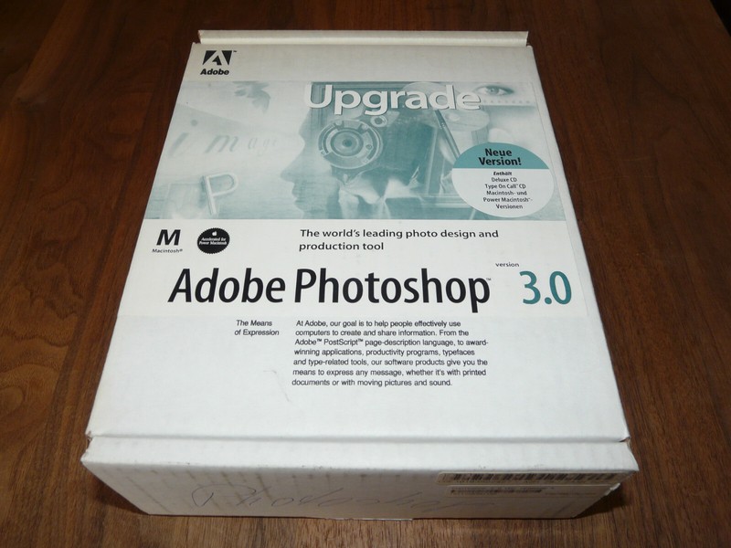 Adobe Photoshop 3.0 German Upgrade Version for Mac Rarity