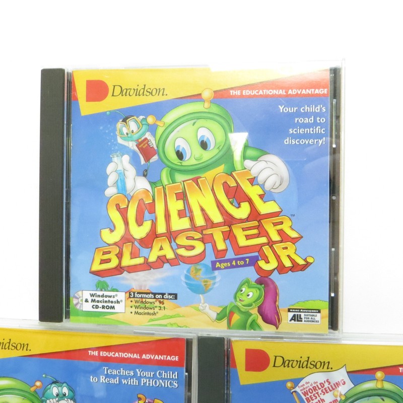Math Blaster Jr. Science Blaster Reading Blaster CD-ROM Win Mac Davidson Games gallery