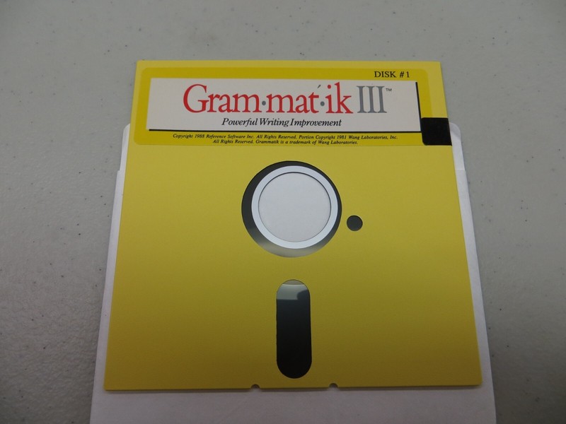 Gram-mat-ik III Computer Software 3.5" and 5.25" floppy disks IBM vtg discs gallery