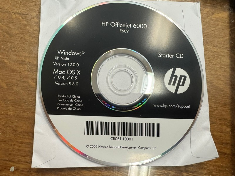 HP Office Jet 6000 Starter CD