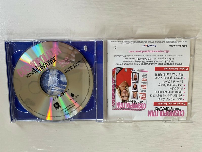 Pre-Owned Cosmopolitan Virtual Makeover PC (Win/Mac CD-ROM 1998) Deluxe Sampler gallery