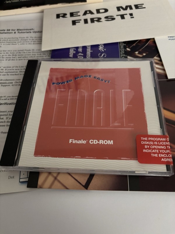 Finale 98 The Art Of Music Notation Macintosh Software - Near Mint Disc! gallery