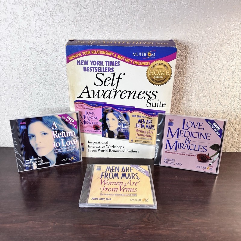 Vintage Multicom Self Awareness Suite CD-ROM Interactive Workshops New, Open Box