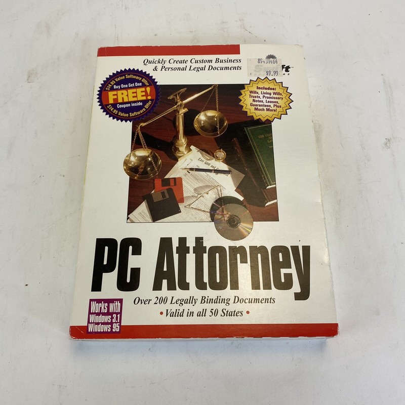 Swift Platinum PC Attorney Software 3.5″ Floppy Windows 95 & 3.1