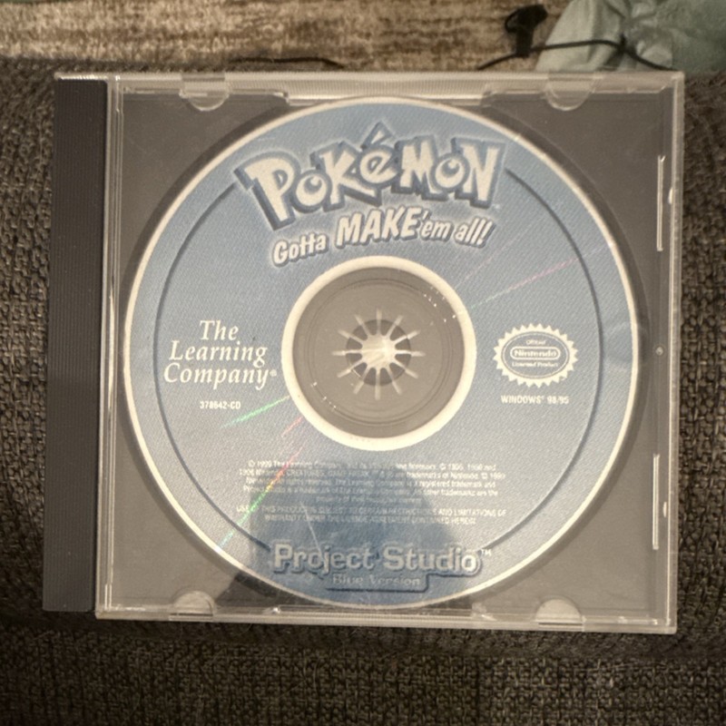 The Learning Company Pokemon Project Studio Blue Version CD Windows 95/98