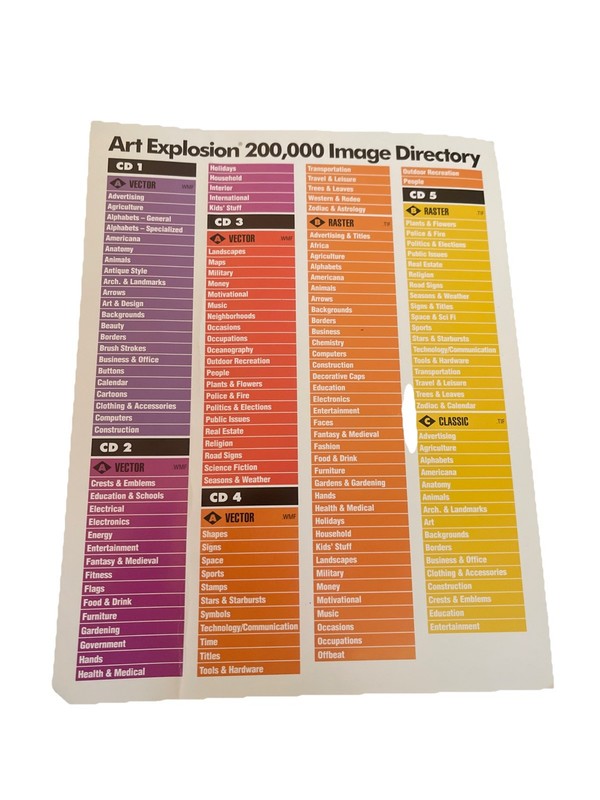 Art Explosion Clip Art Image Pack CD-ROM Portfolio 9 Discs Nova Development gallery