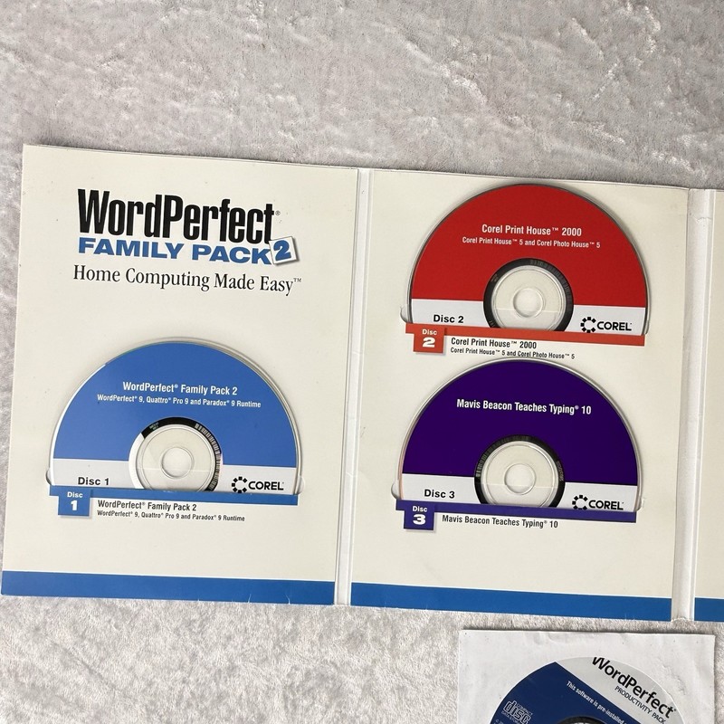 Corel Word Perfect Family Pack 2 - PC, 2000 - w/ Word Perfect Productivity Pack gallery