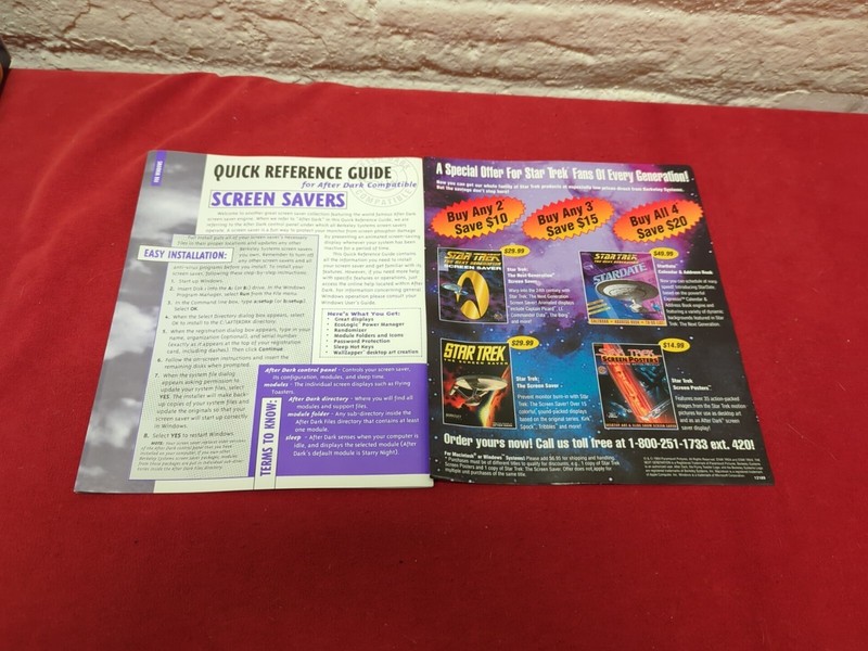 Star Trek The Next Generation 1994 Screen Saver PC/ Mac Berkely Complete 2 Disks gallery