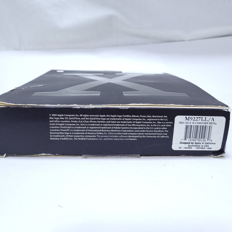Apple Mac OS X 10.3 Panther Big Retail Box Complete 4 Discs Manuals M9227LL/A gallery
