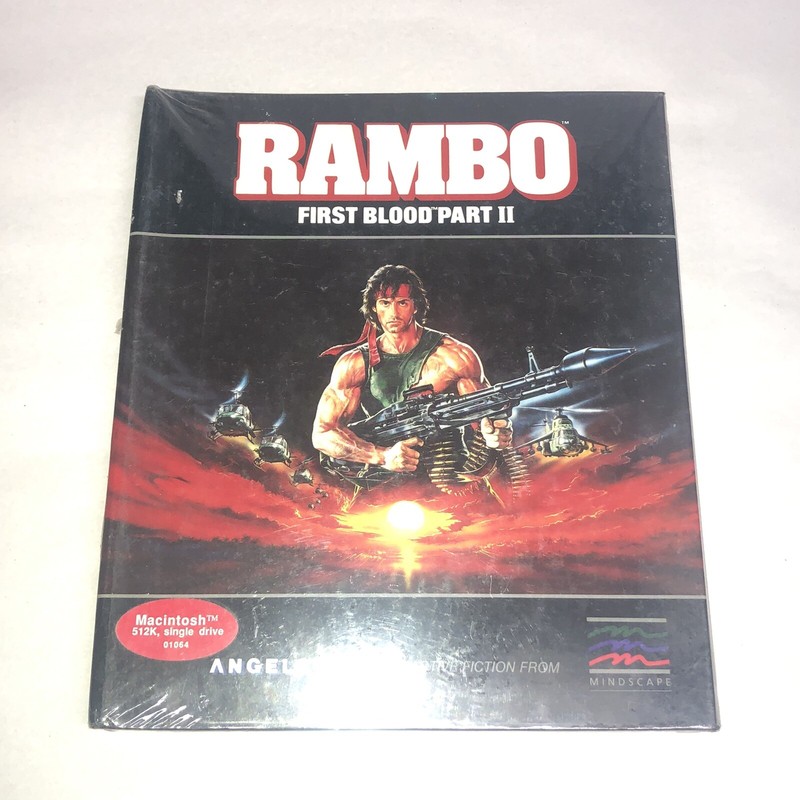 RAMBO FIRST BLOOD PART II MACINTOSH Mindscape Computer Game! BRAND NEW!
