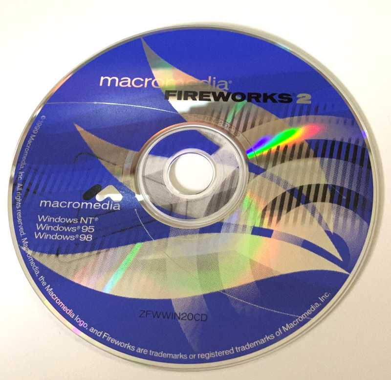 Macromedia Fireworks 2 Windows NT/95/98 – Vintage CD Software