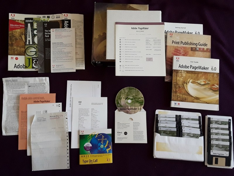 Adobe PageMaker 6.0 1995 Complete Vintage PC Computer Software Mac Macintosh