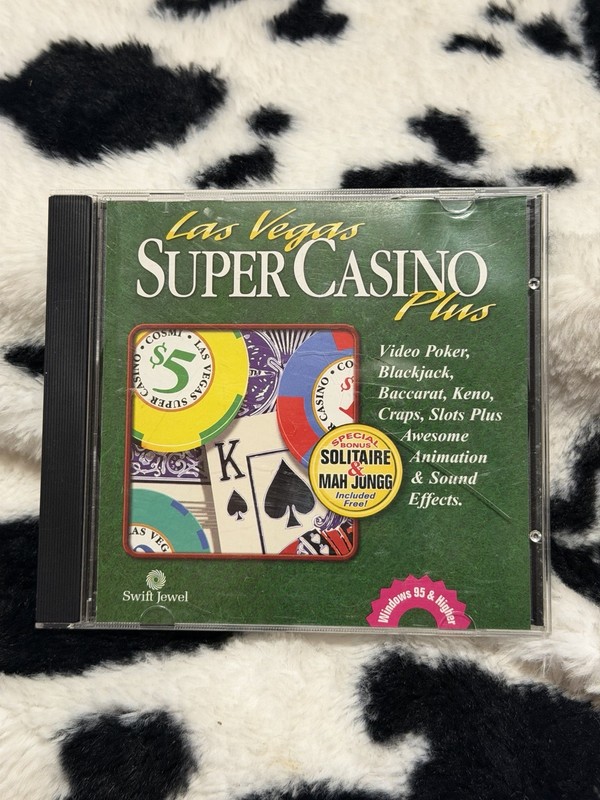 Swift Jewel Las Vegas Super Casino Plus Casino Game CD Windows 95/98/NT 4.0