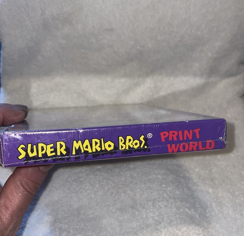 NEW RARE Super Mario Bros Print World IBM Tandy 5.25" Disk Big Box Nintendo 1991 gallery
