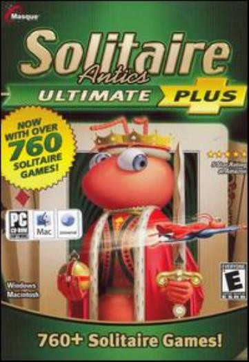 Masque Solitaire Antics Ultimate Plus PC MAC CD card game collection King Albert