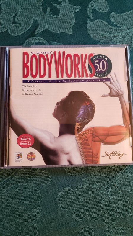 Body Works 5.0 CD (Guide to Human Anatomy by Softkey) Windows 3.1 / 95