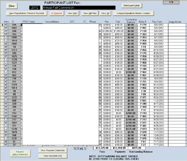 Association / Club full member management application , uses Microsoft Access gallery