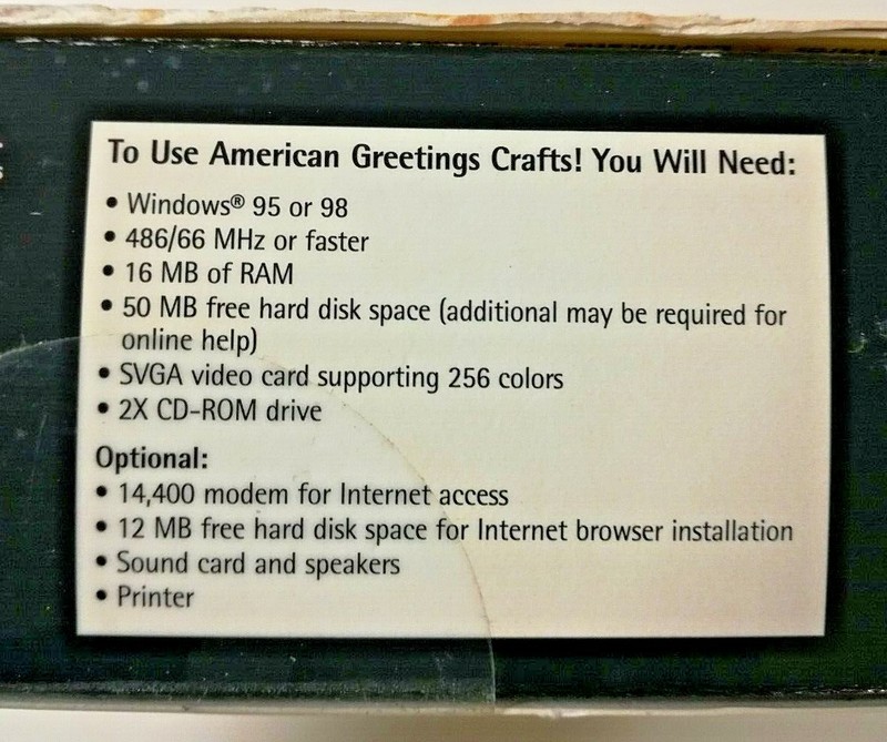 American Greetings Crafts! PC Software Personalize Print Template w/ Scissor NIB gallery
