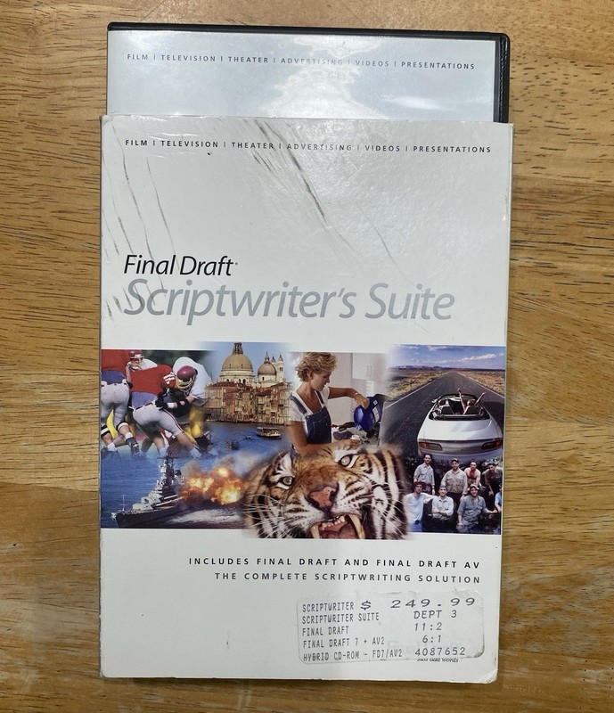 Final Draft Scriptwriter’s Suite Software 7 & AV Set Mac / Windows Untested