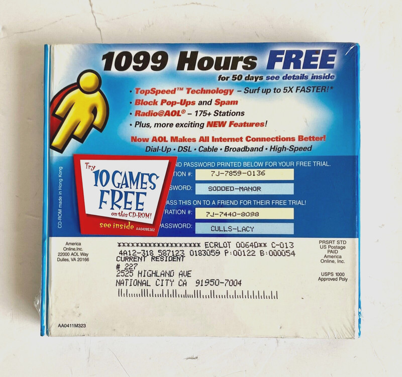 Vintage AOL 9.0 Optimized CD ROM Software Games Internet Gaming Gamer Sealed NOS gallery