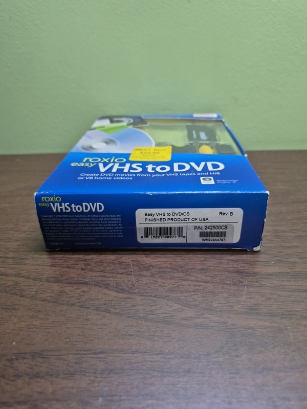 Roxio Easy VHS to DVD (Windows) Create DVD Movies VHS, Hi8 & V8 Open Box Read gallery