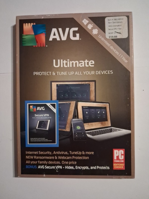 AVG Ultimate Protect Tune Up Devices AVG Secure VPN unlimited Devices