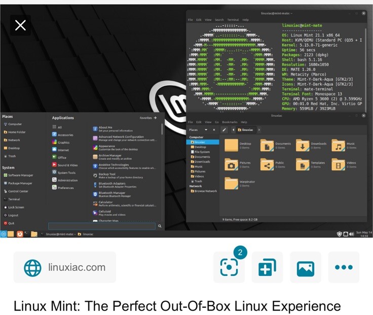 Linux Mint 22 Wilma AMD64-MATE 4GB USB To Canada USA Puerto Rico gallery