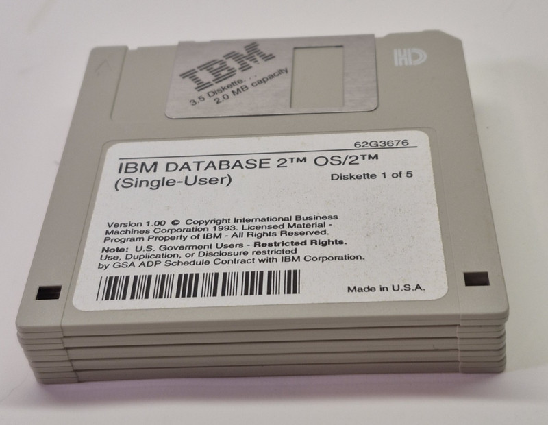 Vintage Lot of IBM Database 2 for OS/2 3.5″ Disks – Version 1.0