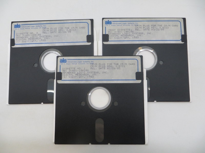 CP/M PLUS REV. 3.01C2 5.25" Floppy Disk 1985 Advanced Logic Systems Inc. #4033