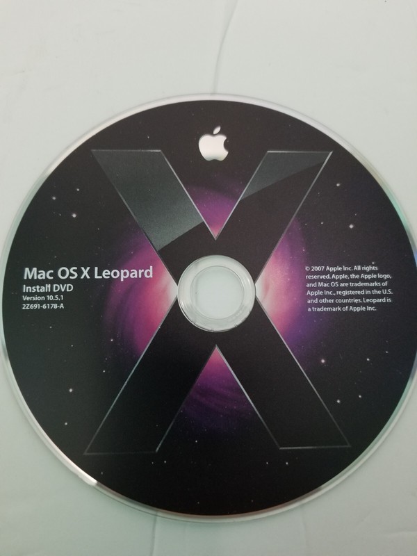 Apple Mac OSX Leopard 10.5.1 Operating System Original DVD