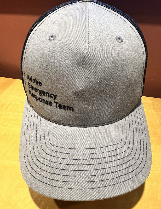 Adobe Emergency Response Team Trucker Cap Mens SnapBack Black/gray gallery