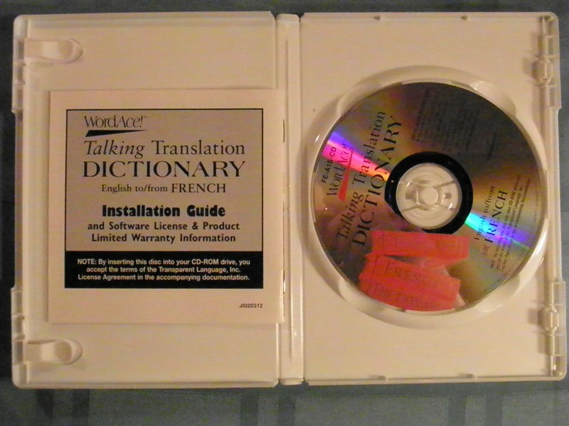 Word ace Talking translation dictionary French cd rom for windows and mac gallery