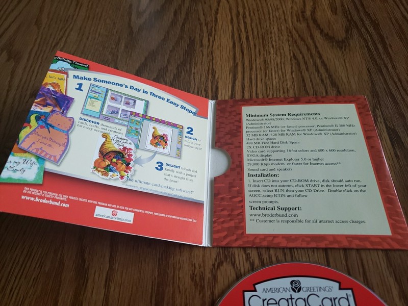 American Greetings CreataCard by Broderbund CD-ROM 2002 Windows 95/98/ME/2000/XP gallery