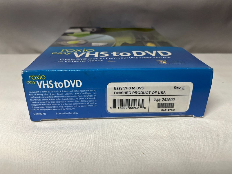 Roxio Easy VHS to DVD for Windows Create DVD Movies from VHS & Audio Tapes To CD gallery