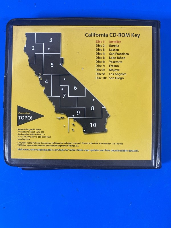 National Geographic Topo CD Software Mapping for California USGS Topographic gallery