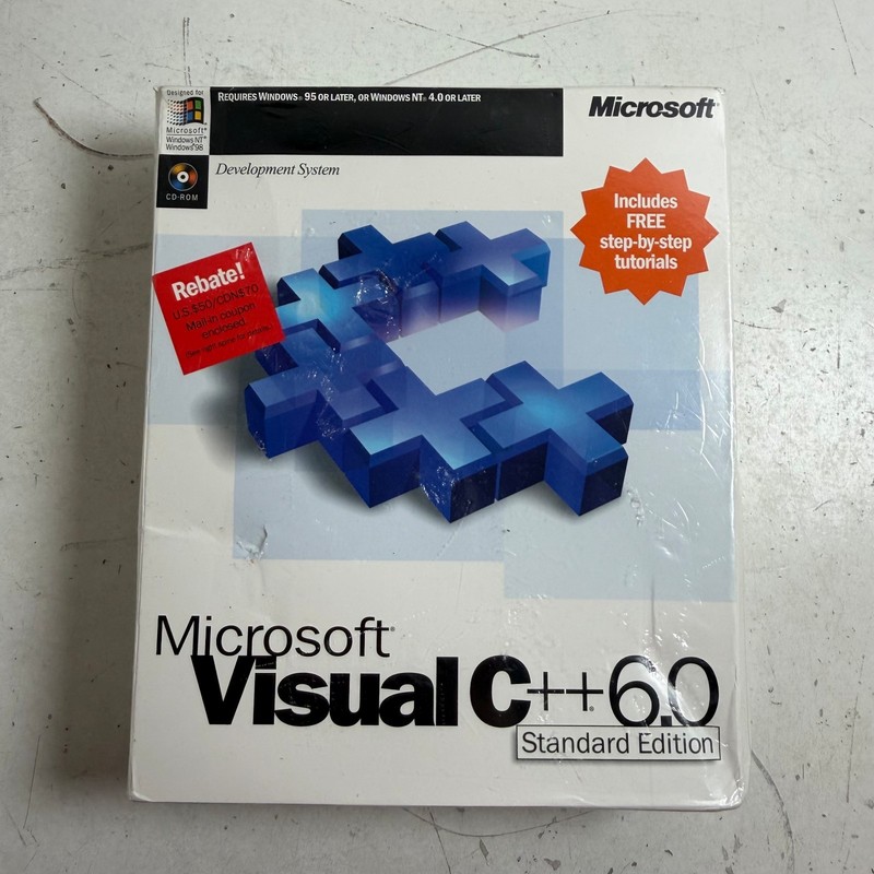 Microsoft Visual C++ Version 6.0 Standard Edition Development Software NEW