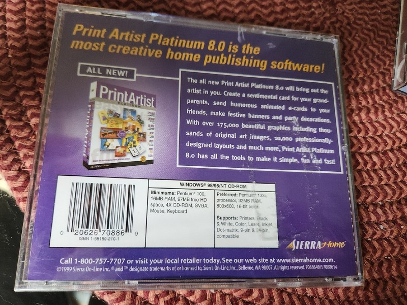 Print Artist 6.0 Sierra Home PC Computer Software 30000 Graphics 10000 Layouts gallery