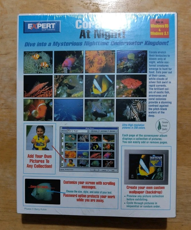 Vtg Expert Software Coral Reef at Night CD-Rom 1995 Windows 95 Sealed Big Box gallery