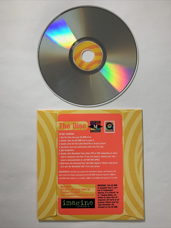 Mac OS 8.5 Preview Pack MacAddict Sept 98 Apple Vintage CD collectible Combadge gallery