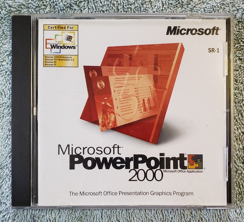 Microsoft POWERPOINT 2000 Upgrade Presentation Graphics Program Product Key Inc