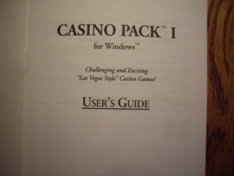 Casino Pack 1 - 3.5" disk & user's guide - Poker - Roulette - Keno - Blackjack gallery