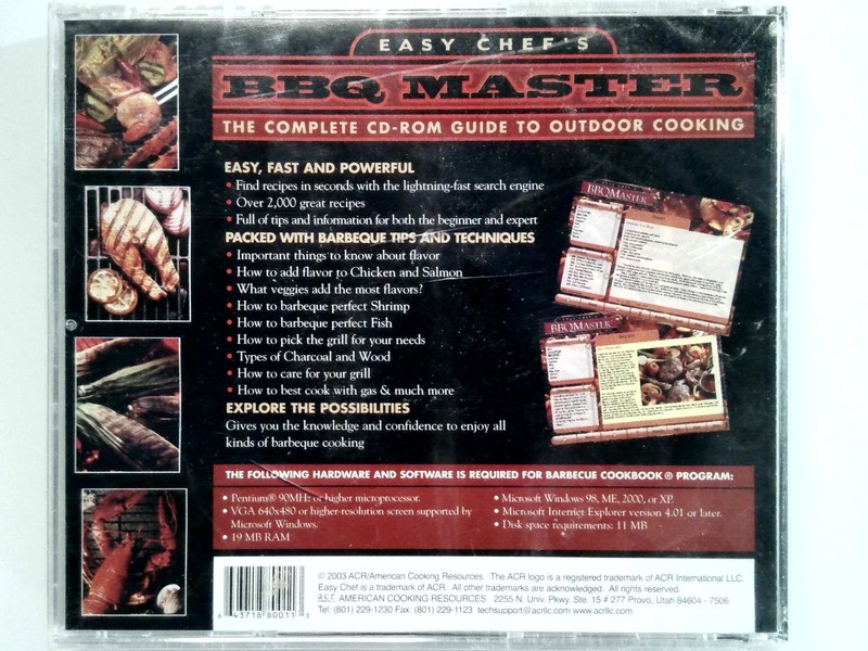 Easy Chef's BBQ Master CD-ROM Guide Outdoor Cooking Recipes Grilling New gallery
